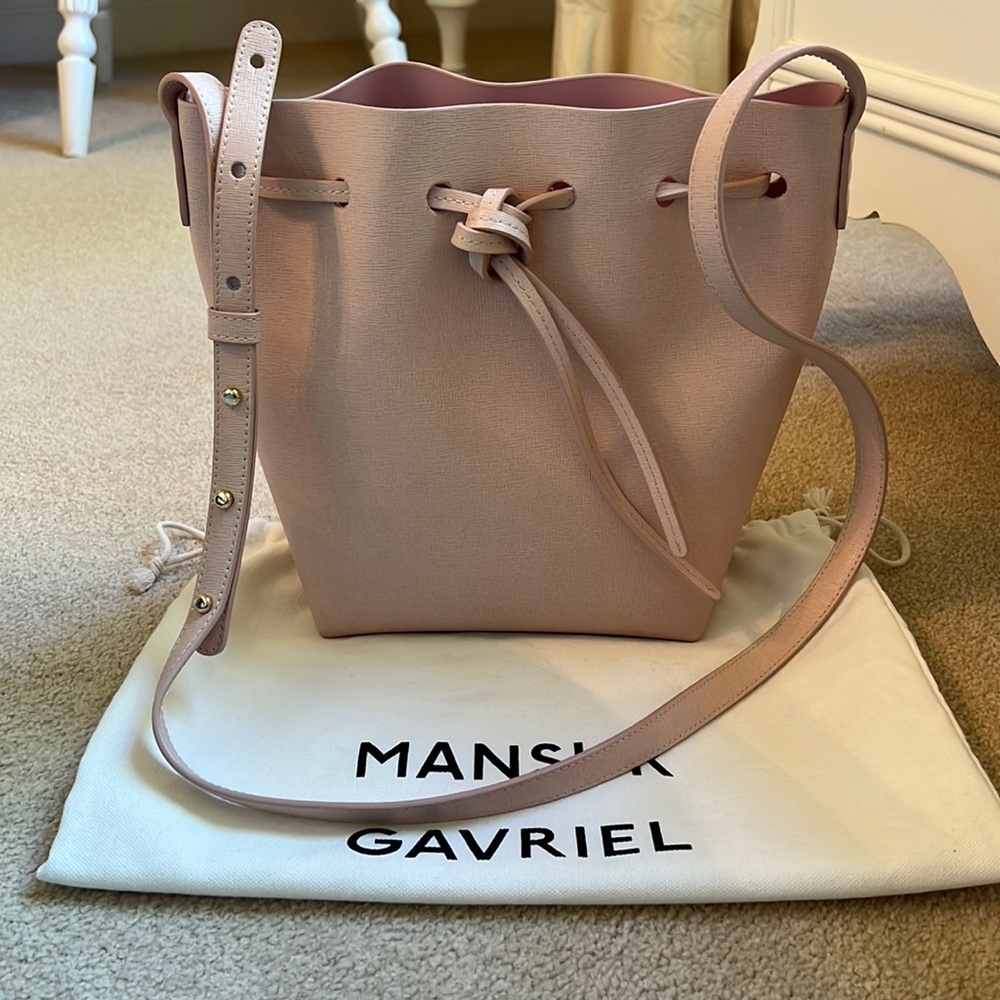 Mansur Gavriel Blush Pink Mini Bucket Crossbody
